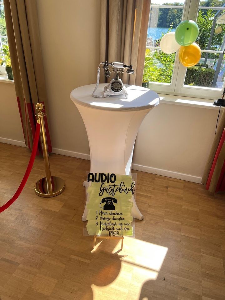 Retro Gäste Telefon Audio Gästebuch mieten bei Event Paradies Nimaro