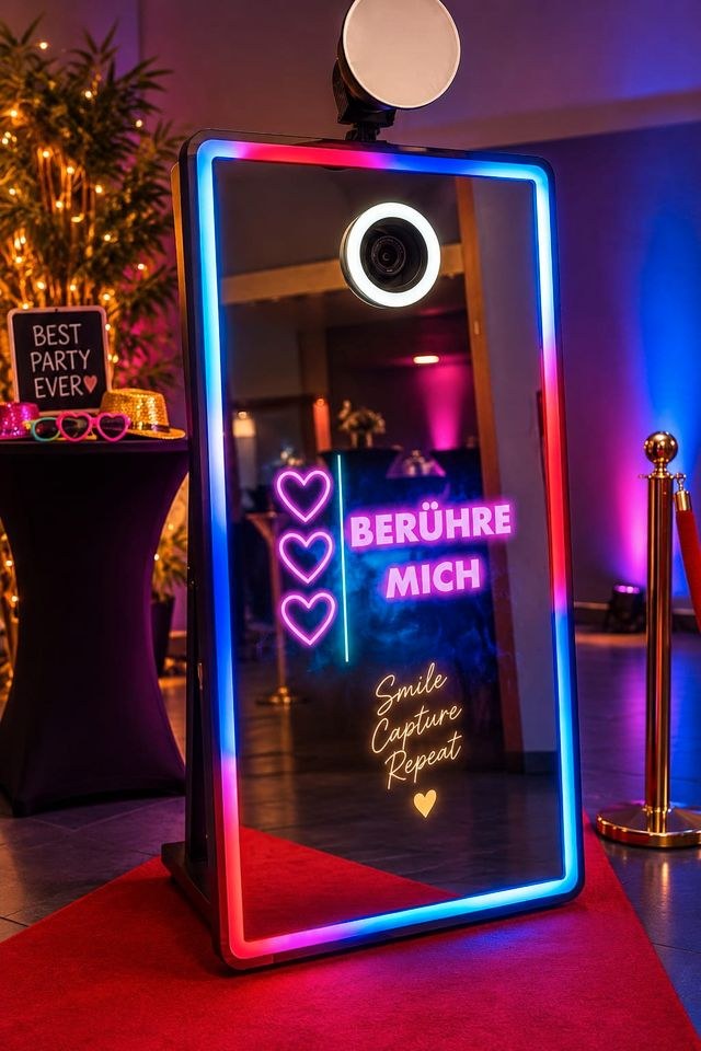 Fotospiegel Photobooth Mirrorbooth Fotobox mieten bei C.Wunsch