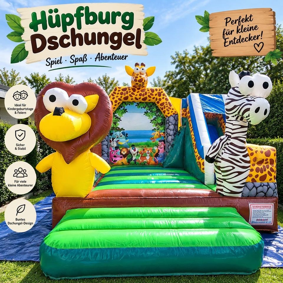 ✨Hüpfburg Rutsche ✨Dschungel✨Geburtstagsfeier✨ mieten bei C.Wunsch