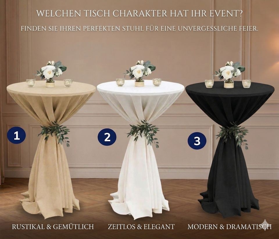 Stehtisch #Messe mieten bei ET – für Empfang & Party