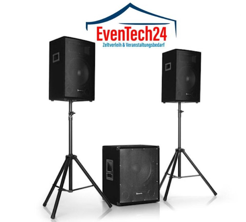 DJ Musikanlage Beschallungsanlage PA Profi mieten bei ET – Party-Sound