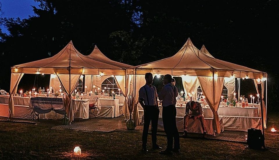 Zelt Partyzelt Festzelt Pagodenzelt 24x6m mieten bei ET – 3