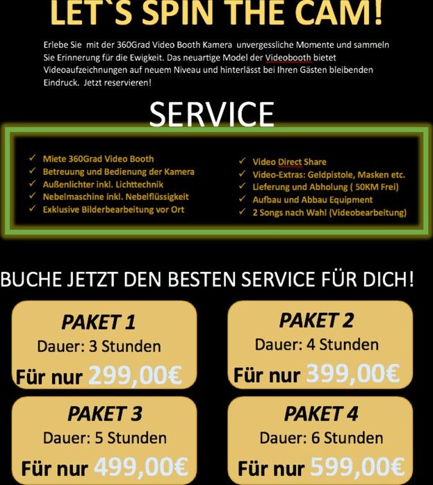360° Videobooth Fotobox Kamera Fun Videos mieten bei ET – 3
