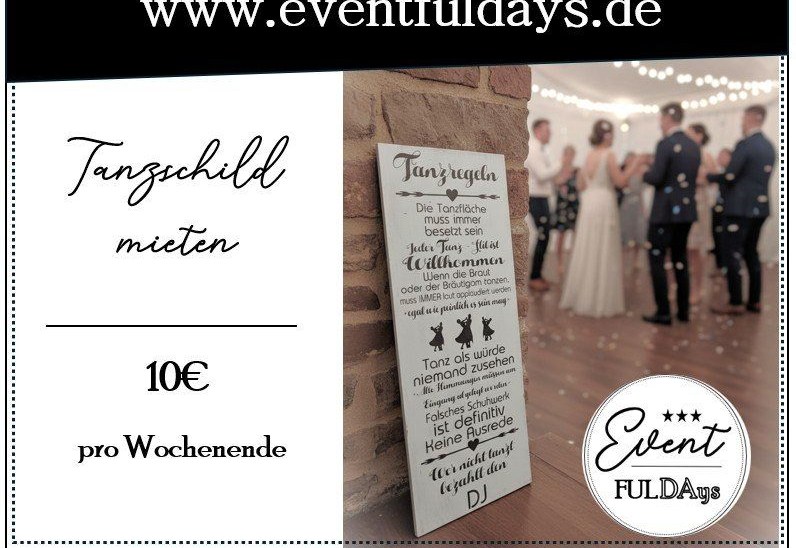 Tanzschild DJ Musik Tanzen Box Musikanlage mieten bei EventFULDAys