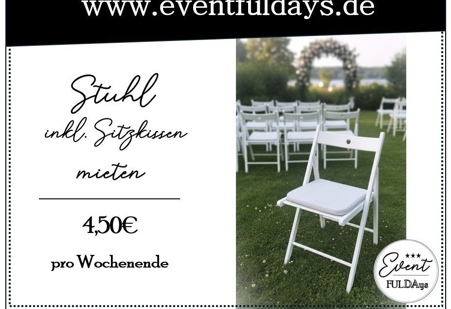 Euro Stuhl Sitzkissen Stühle mieten in Fulda – Sitzplätze für alle