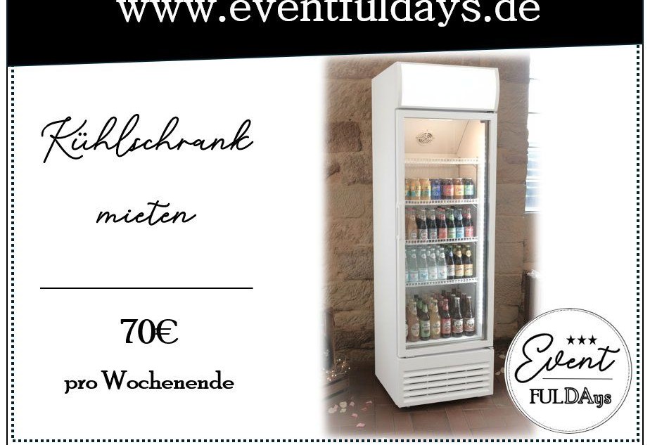 Kühlschrank weiß Sektempfang Bar mieten bei EventFULDAys