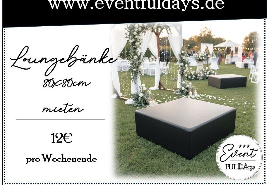 Loungebank Loungemöbel Stuhl Bank Lounge mieten bei EventFULDAys