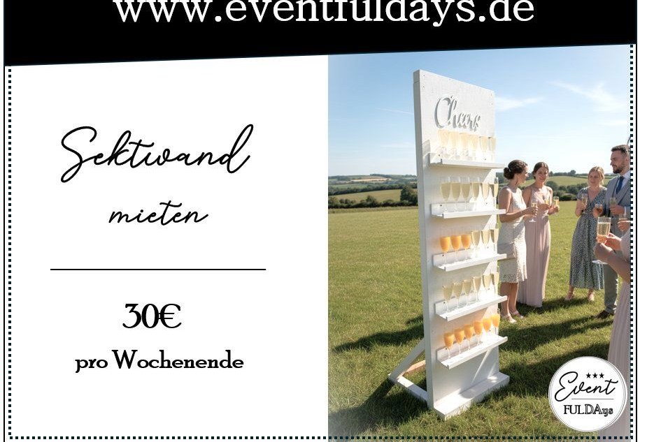 Sektwand Sektempfang Sektbar Sektgläser Catering mieten in Fulda