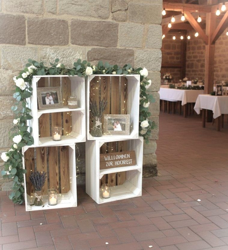 Hochzeitsdeko Weinkisten weiß Deko mieten in Fulda – für die Hochzeit – 2