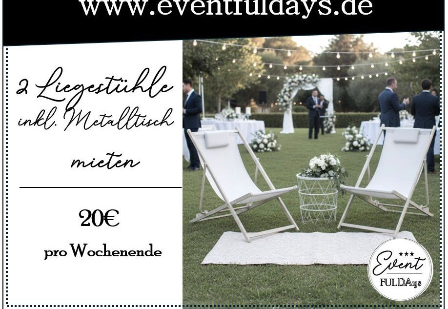 Liegestühle Loungemöbel Mietmöbel Messe mieten bei EventFULDAys