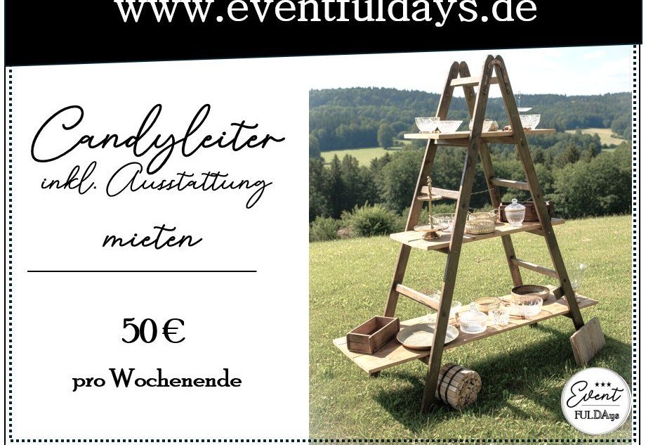 Candybar Bar Candleiter Sektbar Catering Deko mieten bei EventFULDAys