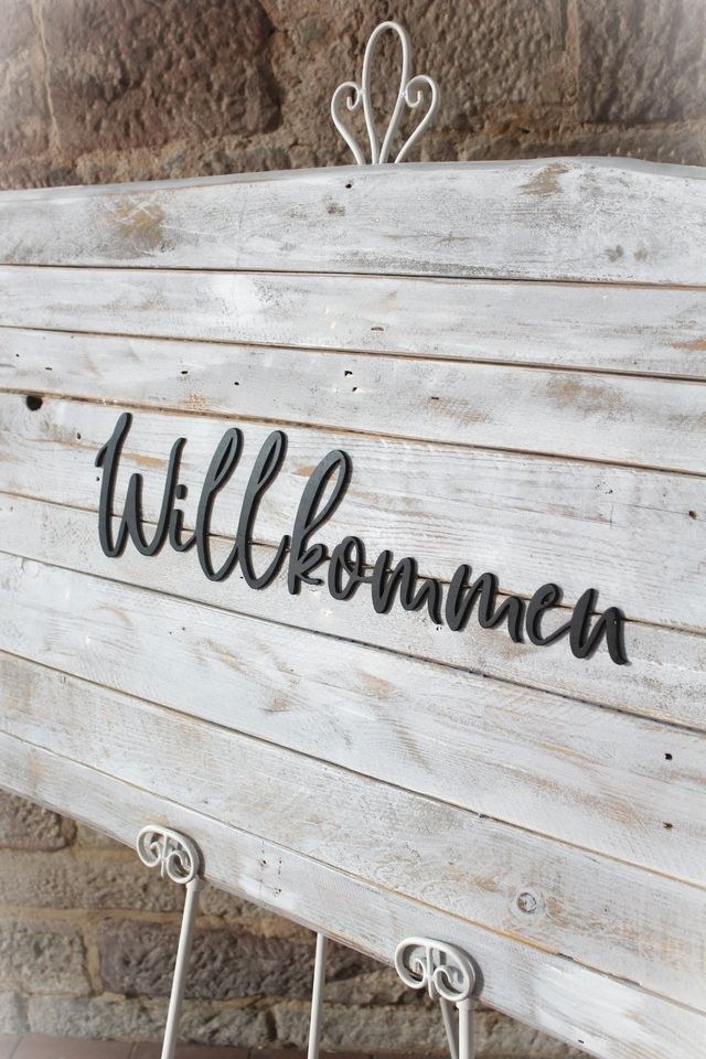 Willkommensschild Schild Willkommen Holzschild mieten bei EventFULDAys – 4