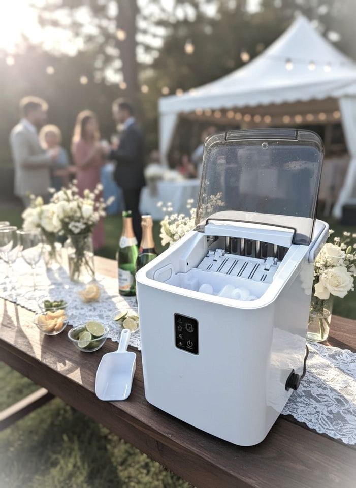 Eiswürfelmaschine Sektempfang Bar Barausstattung mieten in Fulda – 2