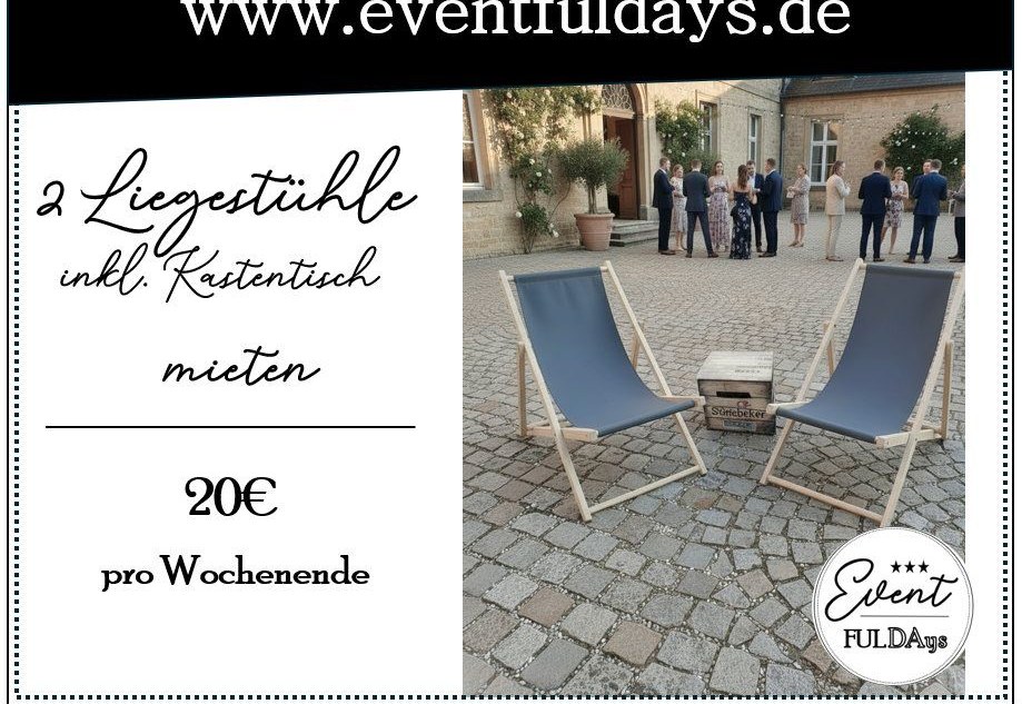 Liegestuhl Strandstuhl Bierbank Liegestühle mieten bei EventFULDAys