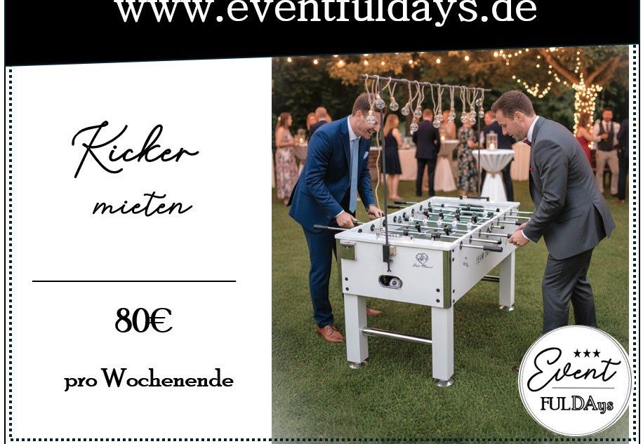Tischkicker Kicker Spiele Spiel mieten bei EventFULDAys – für Ihr Fest
