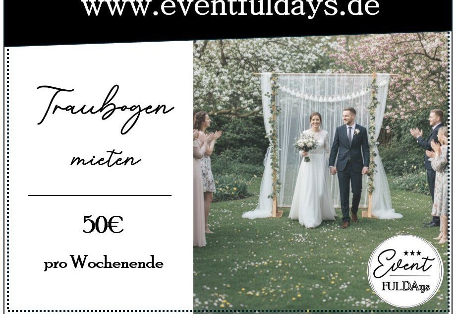 Traubogen Hochzeitsdeko Deko mieten in Fulda – für die Hochzeit