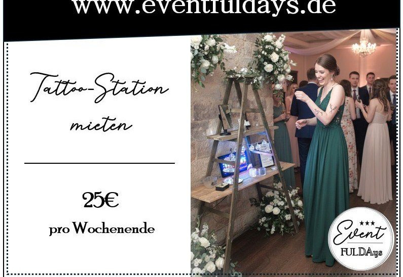 Tattoo Station Tattoostation Spiel Idee Gäste mieten bei EventFULDAys
