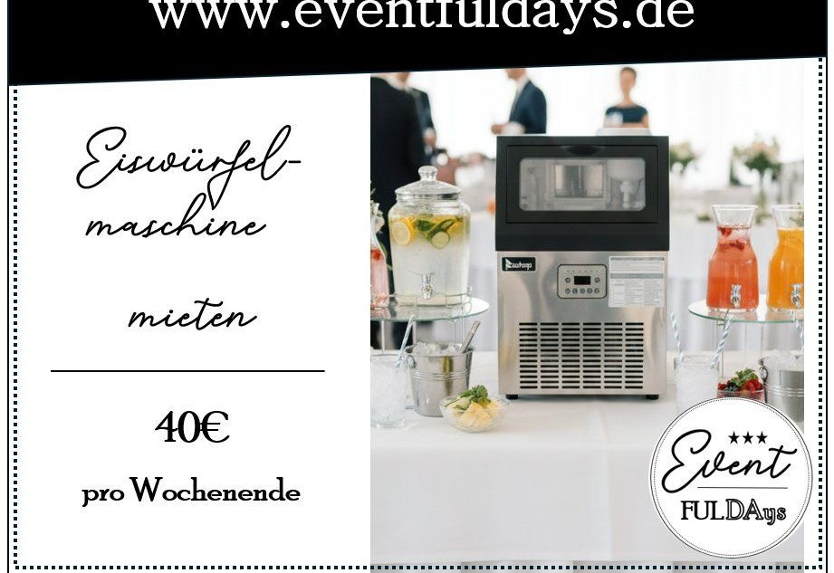 Eiswürfelmaschine Eiswürfel Bar Sektempfang mieten bei EventFULDAys