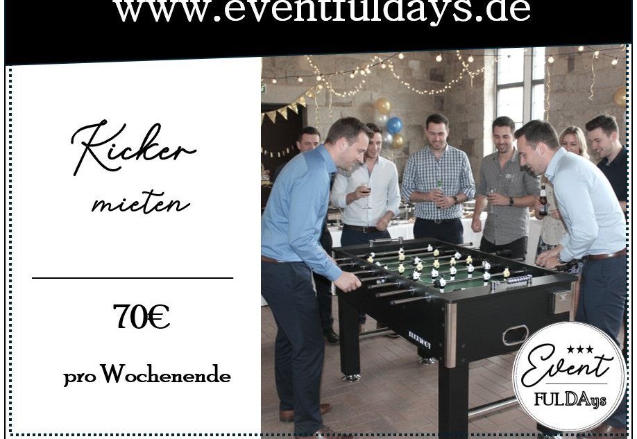 Tischkicker Kicker Kickertisch mieten bei EventFULDAys