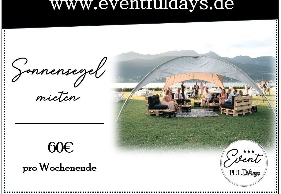 Zelt Pavillon Kuppelzelt Sonnenschirm mieten bei EventFULDAys