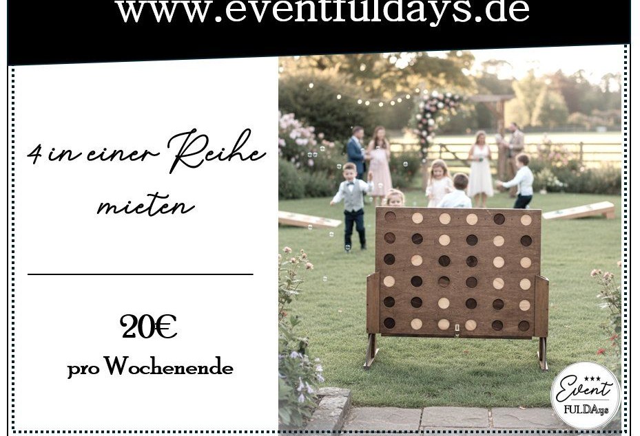 Holzspiel Spiel Kinder Gäste Gastgeschenk Idee mieten bei EventFULDAys