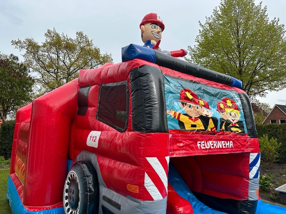 Hüpfburg Slide Combo Doubleslide Feuerwehr mieten bei Eventify – 3