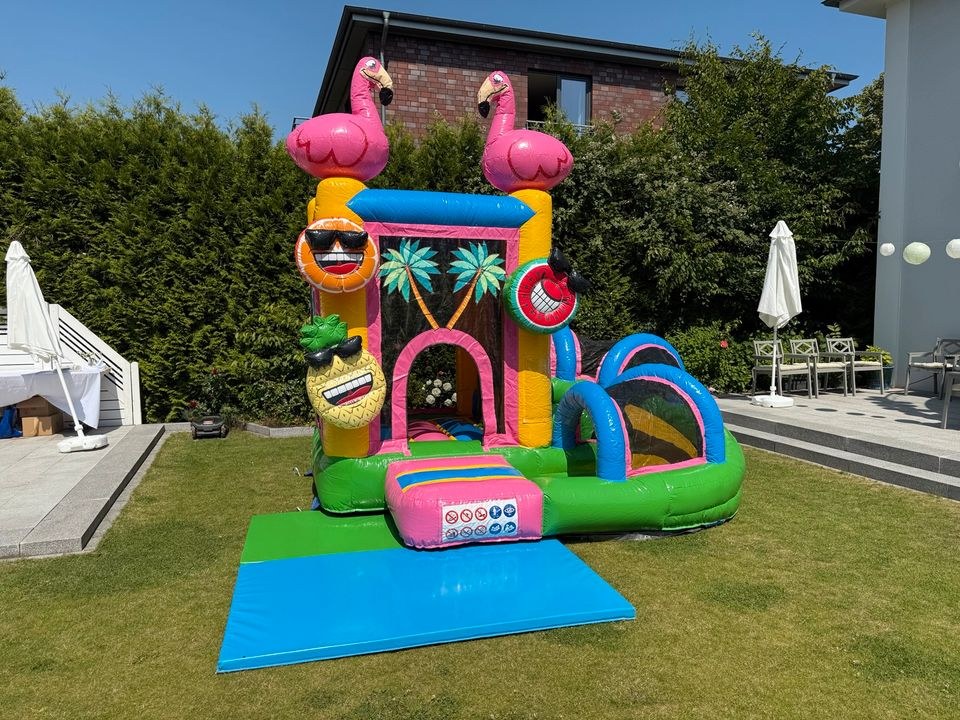 Hüpfburg Mini Rutsche Flamingo 2 mieten bei Eventify – 2