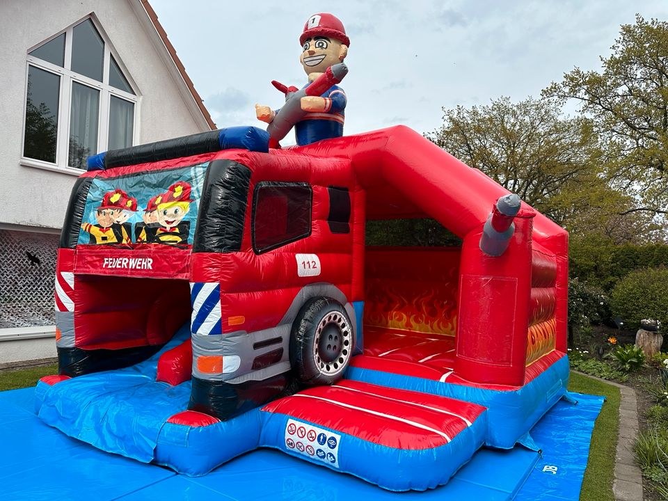 Hüpfburg Slide Combo Doubleslide Feuerwehr mieten bei Eventify – 2