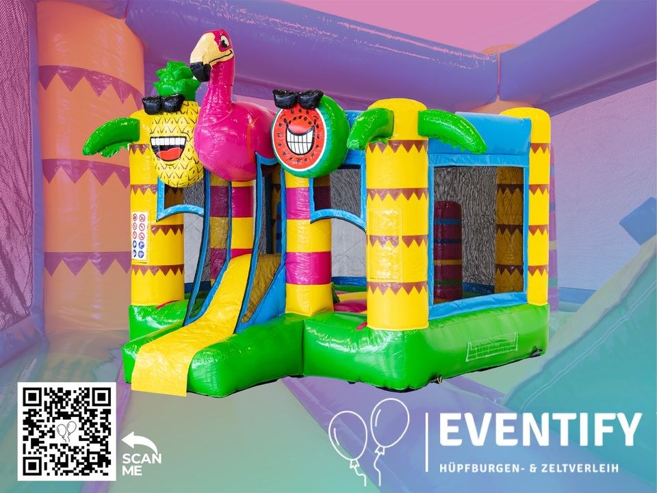 Hüpfburg Mini Bounce Flamingo mieten bei Eventify