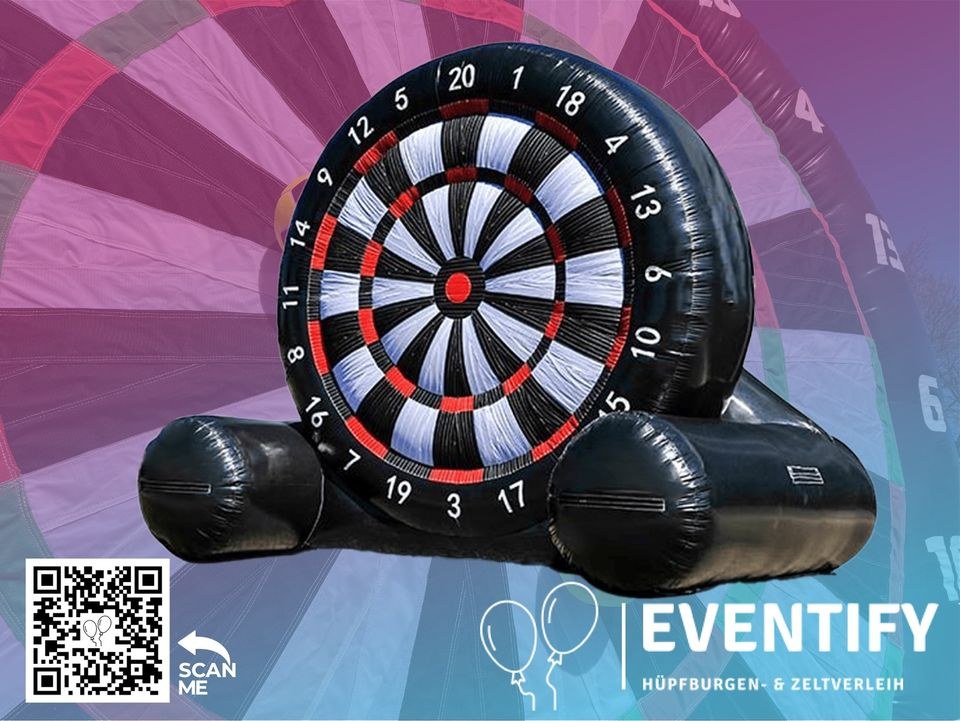 Fußballdart Dartscheibe XXL 5,2m hoch mieten in Kisdorf – Spiel & Spaß