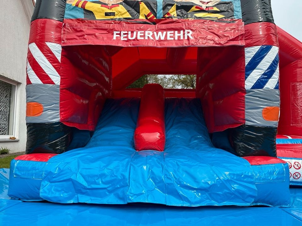 Hüpfburg Slide Combo Doubleslide Feuerwehr mieten bei Eventify – 4