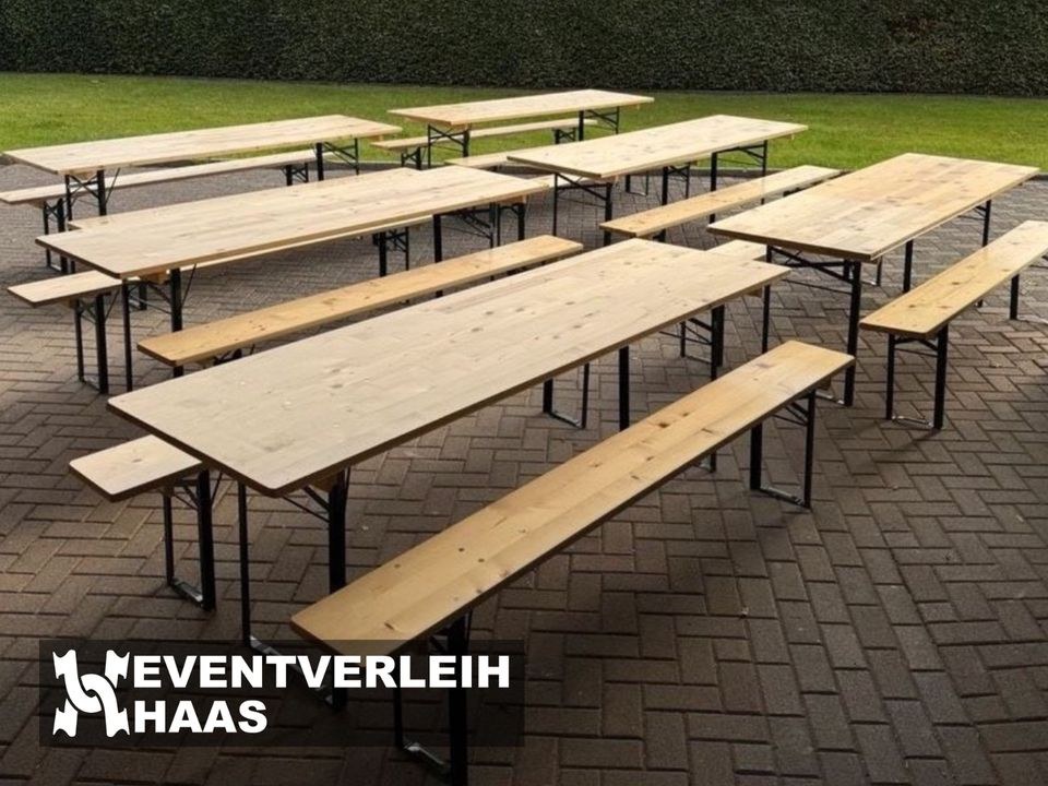 Bierzeltgarnituren inkl Bänke mieten in Schleiden
