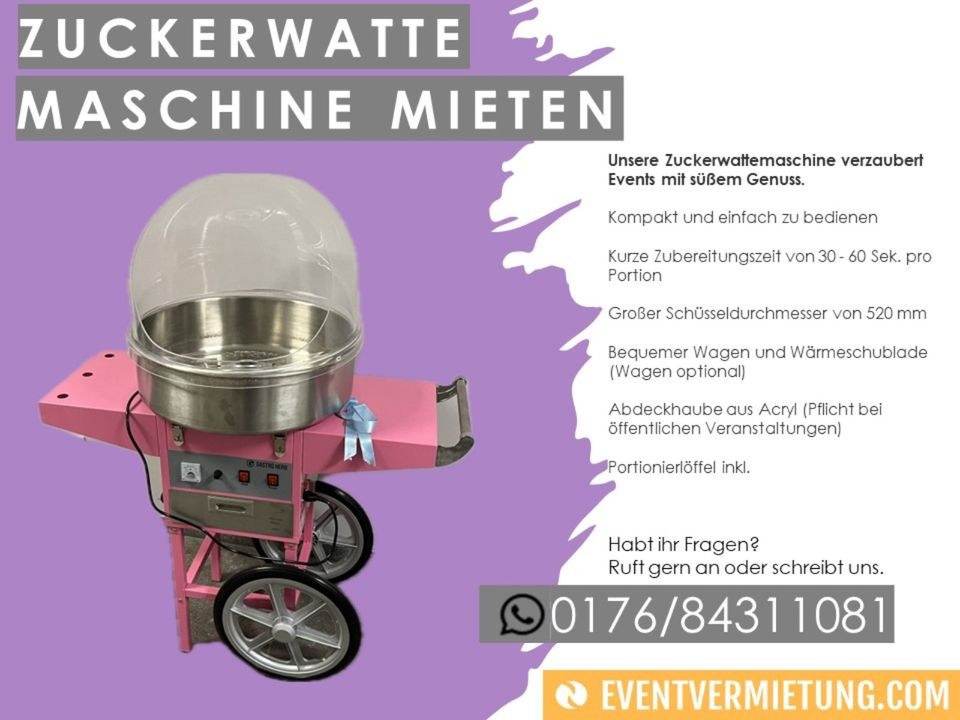 Zuckerwattemaschine mieten bei C&L Eventvermietung