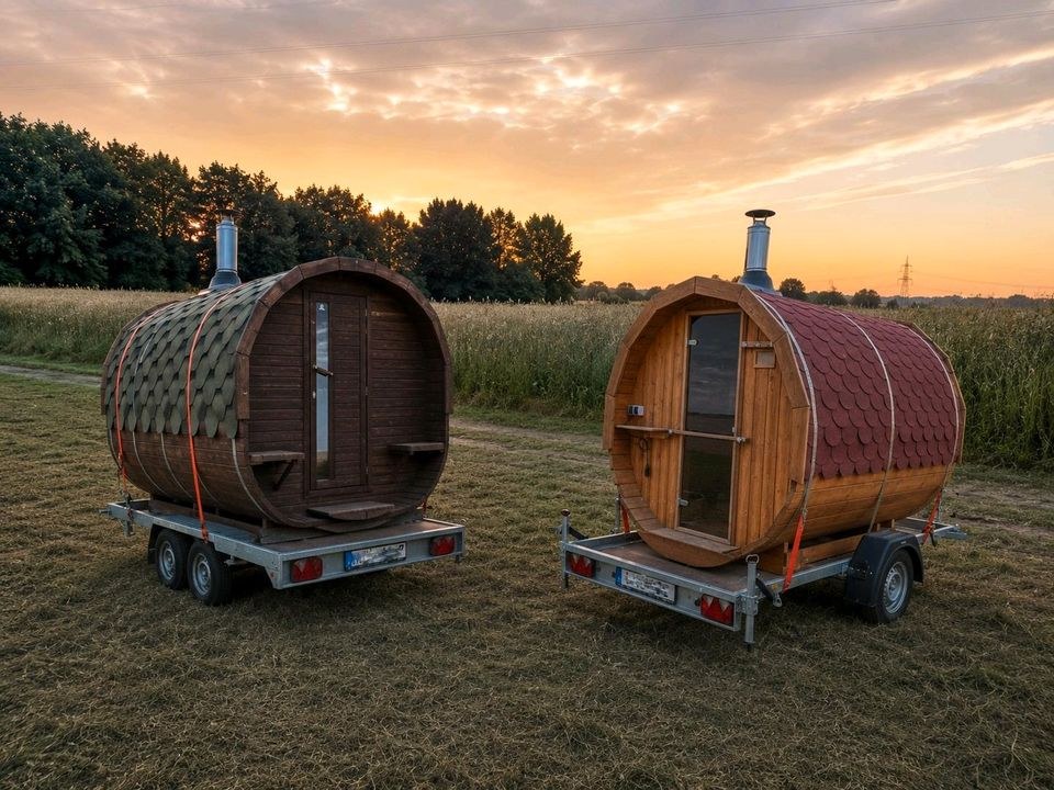 Mobile Fasssauna Sauna Eisfass Holz Banja mieten in Darmstadt – 3