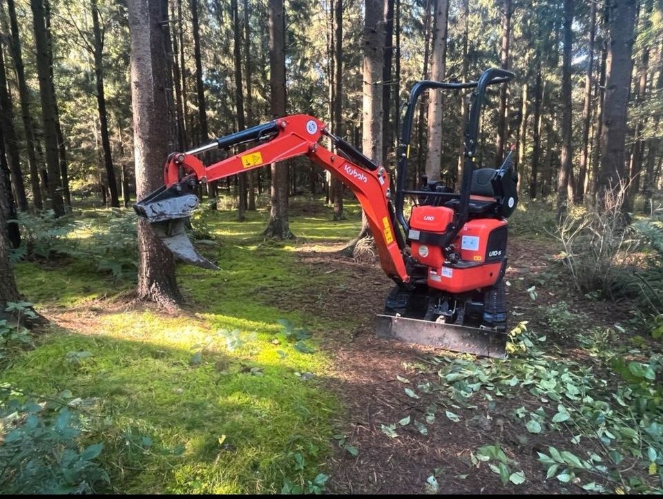 Bagger Minibagger Kubota U10 5 mieten in Uplengen