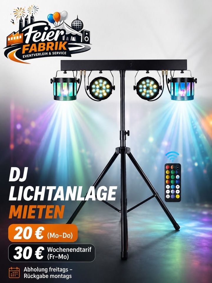 DJ Lichtanlage Disco Lichtbar mieten bei FeierFabrik - Eventverleih