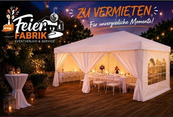 Pavillon 3x6 m mieten in Weisenheim am Sand – in Minuten aufgebaut