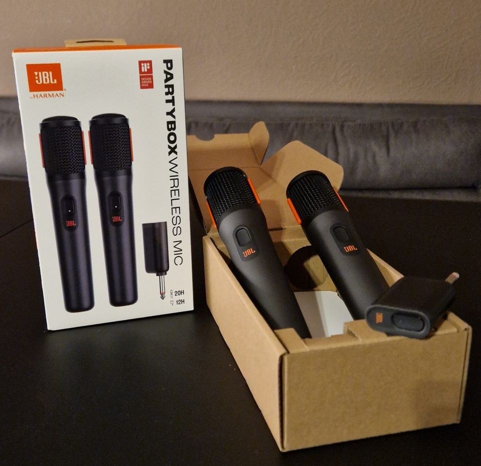 JBL wireless Mikrofone 2er Set Partybox Mic mieten in Deutsch Evern – 3