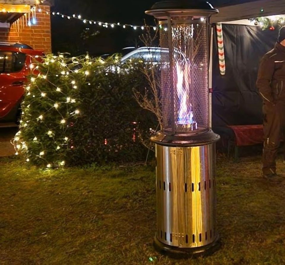 Terrassenfeuer Gas Heizstrahler N Feuersäule mieten in Deutsch Evern – 3