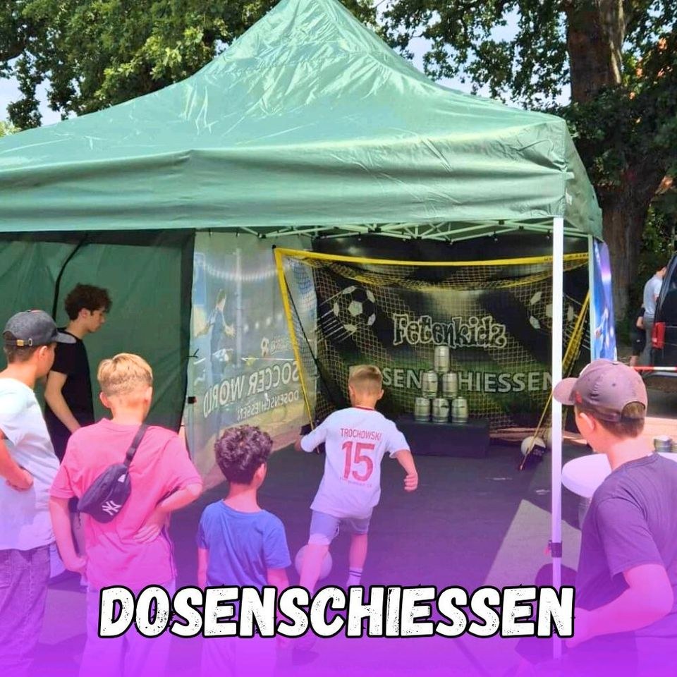 XXL Fußball Dosenschießen Dosen schießen statt mieten in Deutsch Evern