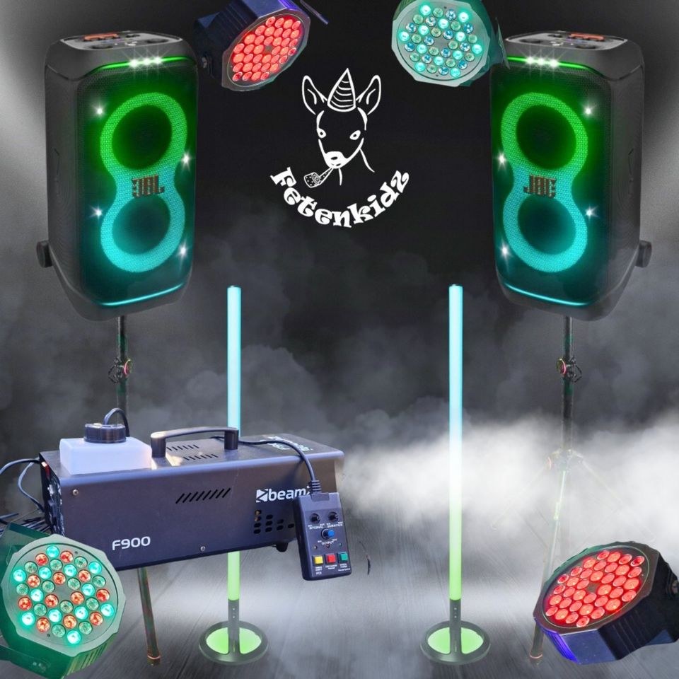 Partyboxen N Beleuchtung Laser Lichtanlage Nebel mieten