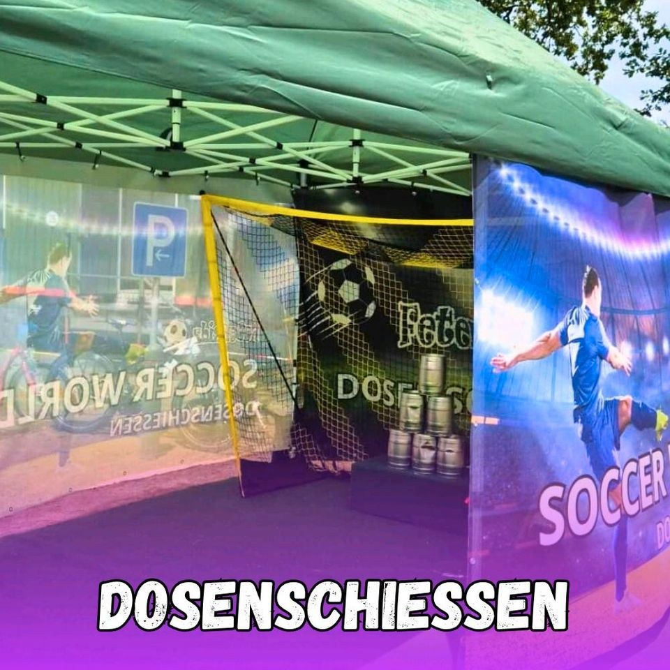 XXL Fußball Dosenschießen Dosen schießen statt mieten in Deutsch Evern – 3