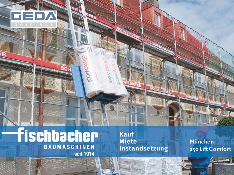 GEDA Dachdeckerlift I Schrägaufzug mieten bei Fischbacher