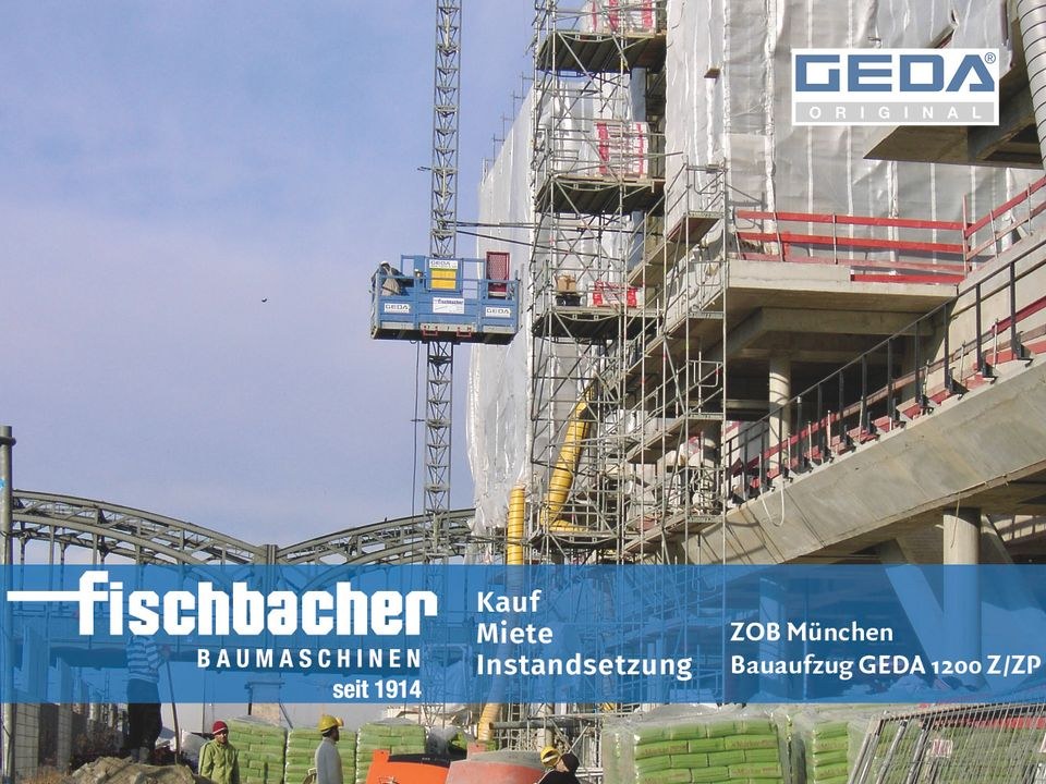 GEDA 1200 Z ZP Personenbauaufzug I Bauaufzug mieten bei Fischbacher – 2
