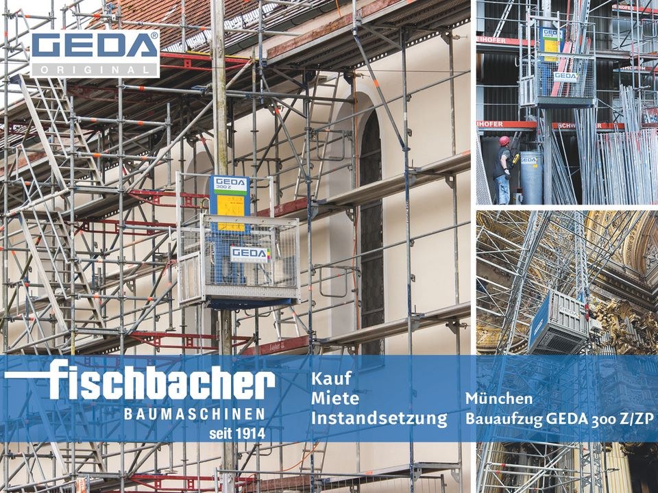 GEDA 300 Z Materialaufzug I Bauaufzug mieten bei Fischbacher