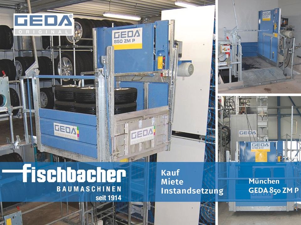 GEDA 850 Z MP Materialaufzug I Lastenaufzug mieten bei Fischbacher
