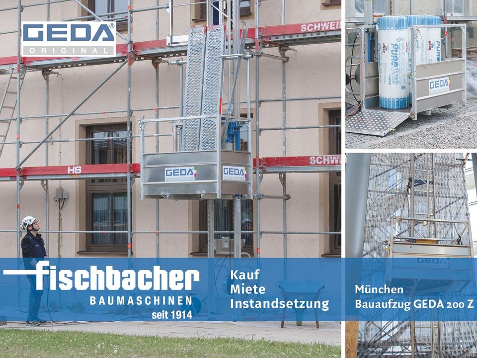 GEDA 200 Z Materialaufzug I Bauaufzug mieten bei Fischbacher