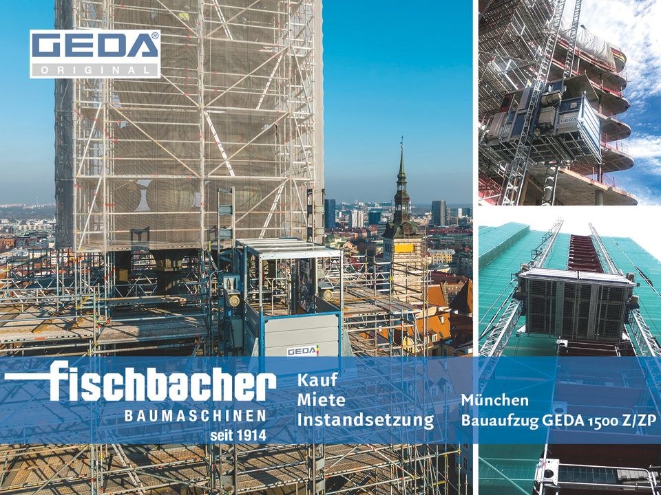 GEDA 1500 Z ZP Bauaufzug mieten in Moosach – Profi-Werkzeug auf Zeit