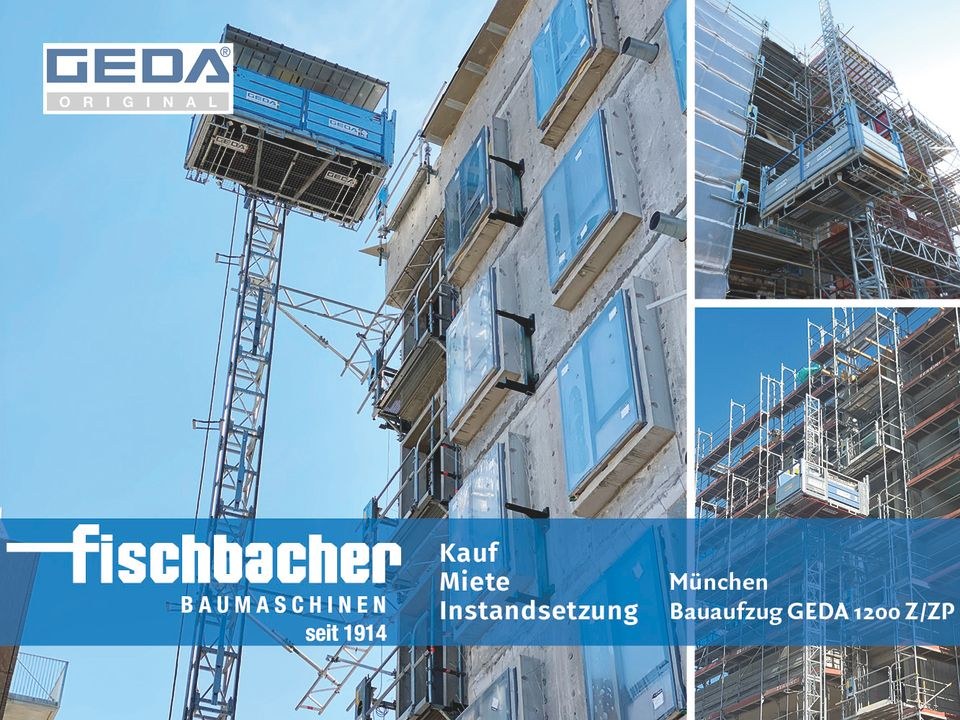 GEDA 1200 Z ZP Personenbauaufzug I Bauaufzug mieten bei Fischbacher