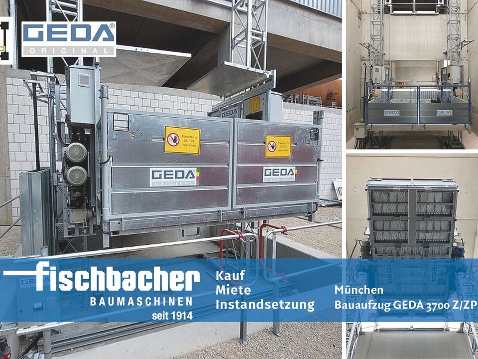 GEDA 3700 Z ZP Bauaufzug mieten in Moosach – Profi-Werkzeug auf Zeit